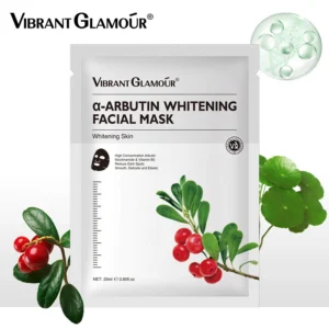 VIBRANT GLAMOUR Alpha Arbutin Whitening Facial Mask for Brightening & Spot Fading