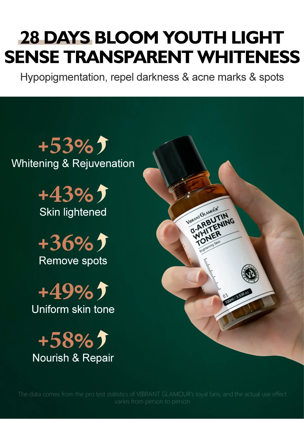 Arbutin Whitening Toner for Dark Spots & Dullness, Brightening & Hydrating Essence Water for Sensitive Skin 11 arbutin whitening toner brightening essence water 100ml vib 2ahpqvf9 desc 11