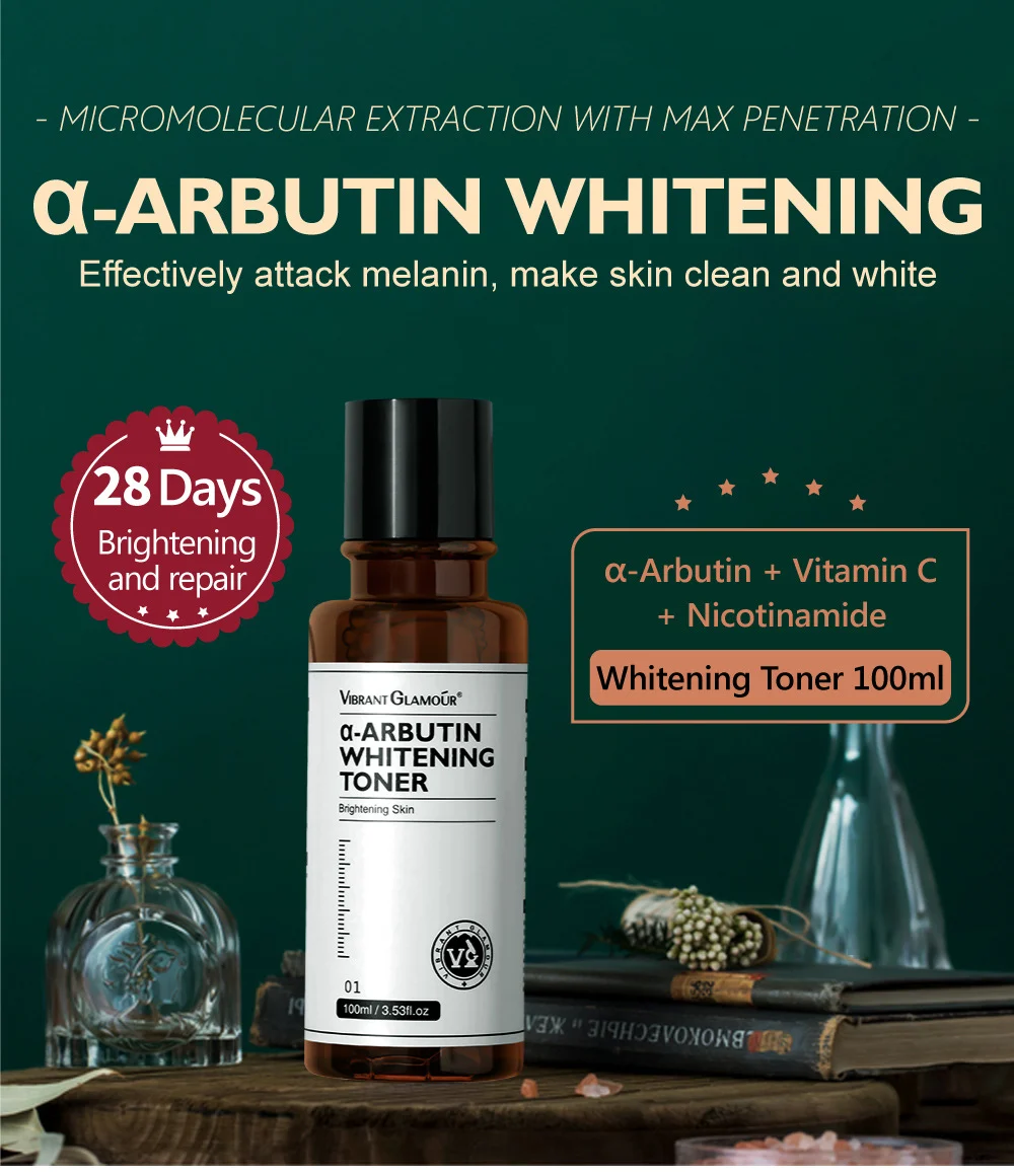 Arbutin Whitening Toner for Dark Spots & Dullness, Brightening & Hydrating Essence Water for Sensitive Skin 4 arbutin whitening toner brightening essence water 100ml vib 2ahpqvf9 desc 4