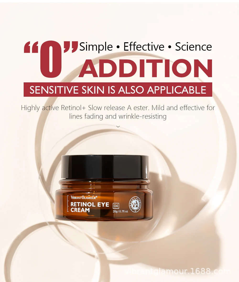 VIBRANT GLAMOUR Retinol Eye Cream 20g, Double Retinol & Arbutin, Anti-Wrinkle, Brightening 12 retinol eye cream vib txb7x4bh desc 12