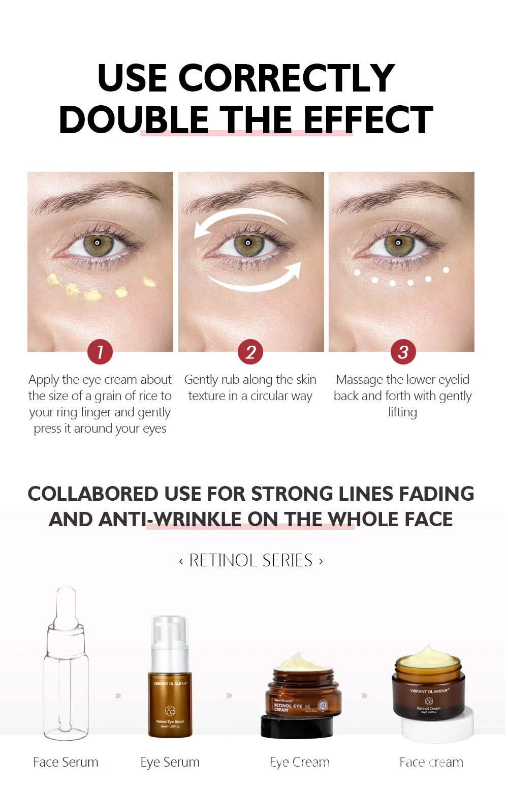 VIBRANT GLAMOUR Retinol Eye Cream 20g, Double Retinol & Arbutin, Anti-Wrinkle, Brightening 15 retinol eye cream vib txb7x4bh desc 15