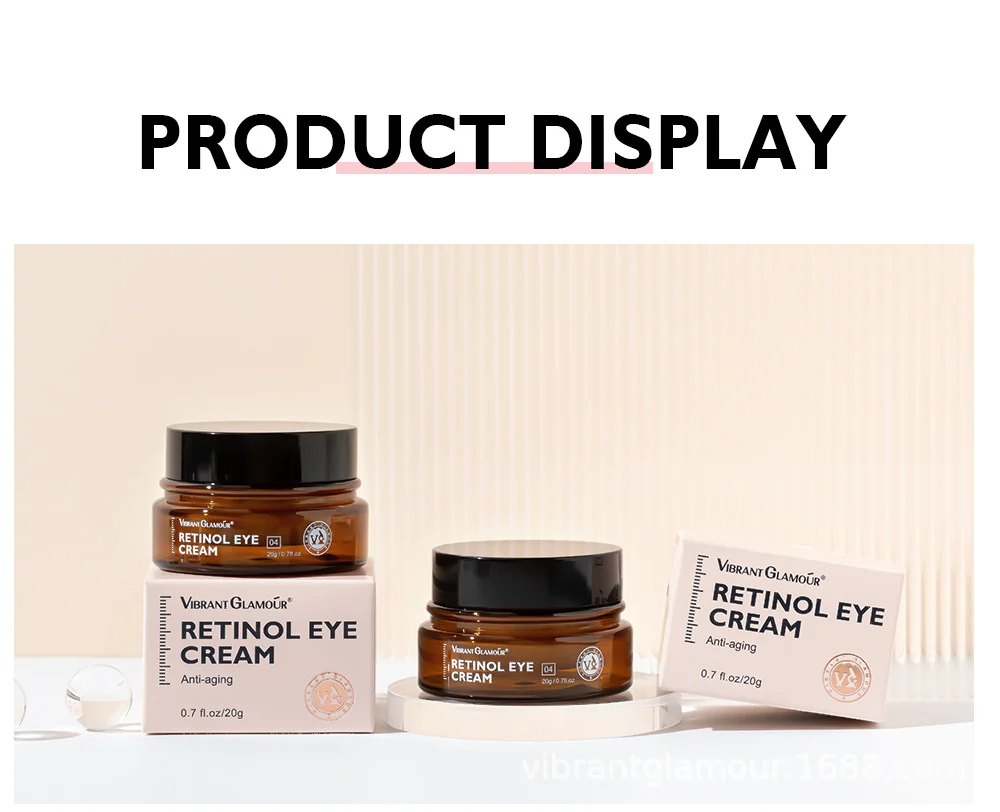 VIBRANT GLAMOUR Retinol Eye Cream 20g, Double Retinol & Arbutin, Anti-Wrinkle, Brightening 16 retinol eye cream vib txb7x4bh desc 16