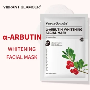 Whitening Facial Mask VIBRANT GLAMOUR α-Arbutin Niacinamide Brightening & Spot Fading Treatment (5 Pcs)