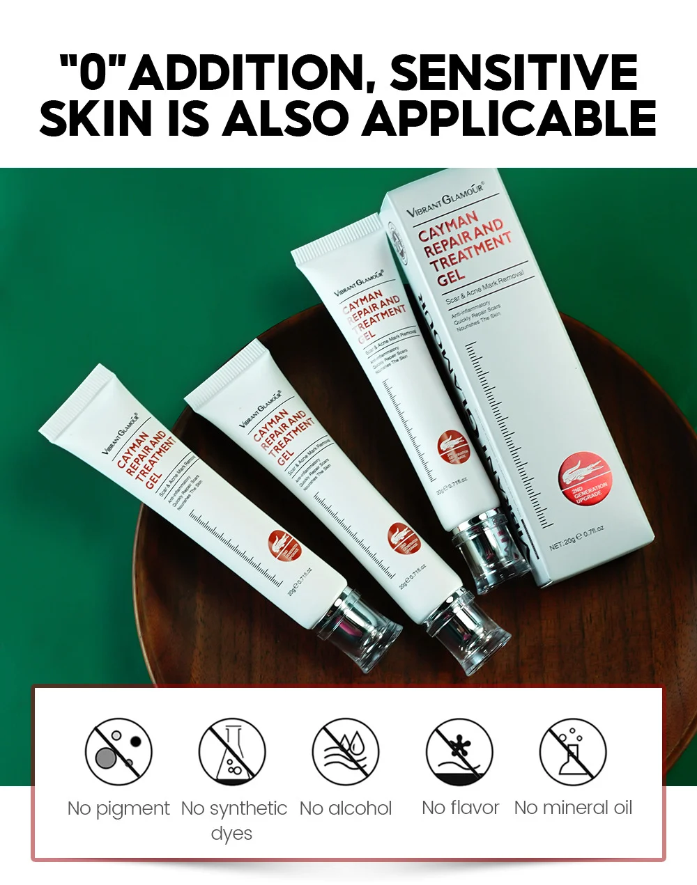 Cayman Repair Gel for Scar & Acne Mark Removal - VIBRANT GLAMOUR Anti-Inflammatory Skin Treatment (20g) 12 vibrant glamour cayman repair gel scar removal vib ct9tyjeg desc 12