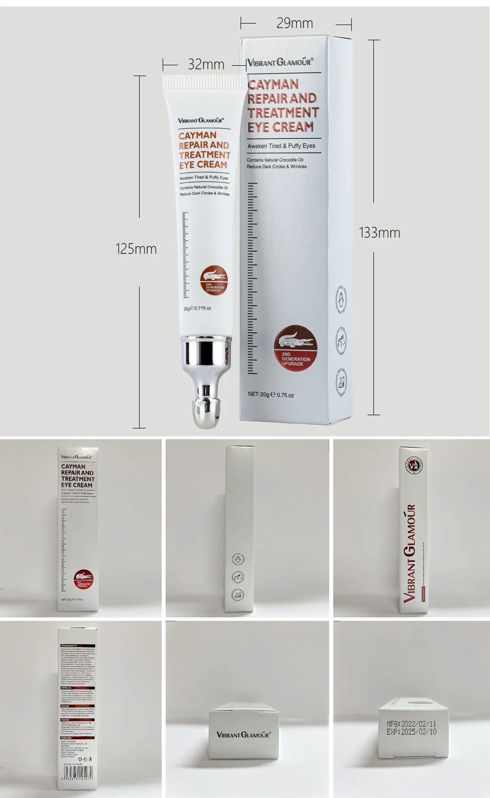 Vibrant Glamour Cayman Repair and Treatment Eye Cream with Natural Crocodile Oil 2 vibrant glamour crocodile repair eye cream dark circles vib z2p8cf2a desc 22