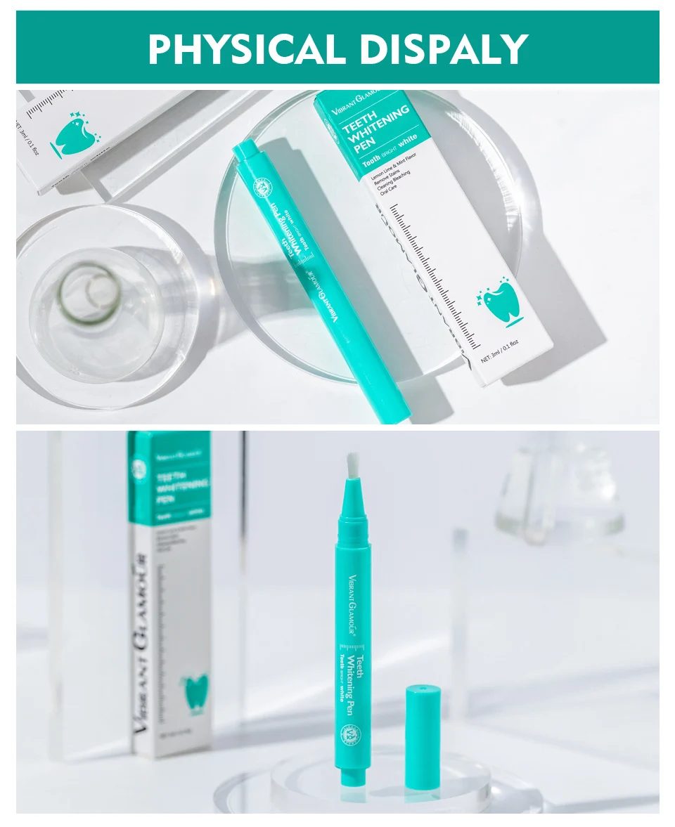Teeth Whitening Pen Herbal Mint Formula for Stain Removal & Brightening 11 vibrant glamour herbal mint teeth whitening pen vib ag58a3ex desc 11