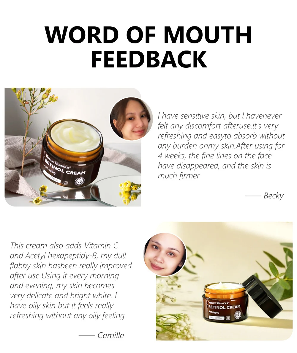 VIBRANT GLAMOUR Retinol Face Cream Anti-Aging Firming & Skin Rejuvenation 11 vibrant glamour retinol face cream anti aging vib q9kqhydr desc 16