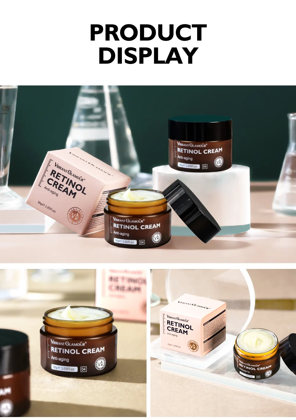 VIBRANT GLAMOUR Retinol Face Cream Anti-Aging Firming & Skin Rejuvenation 14 vibrant glamour retinol face cream anti aging vib q9kqhydr desc 19