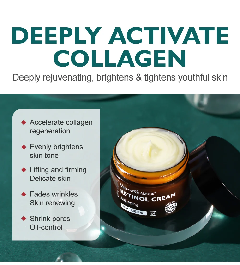 VIBRANT GLAMOUR Retinol Face Cream Anti-Aging Firming & Skin Rejuvenation 2 vibrant glamour retinol face cream anti aging vib q9kqhydr desc 3