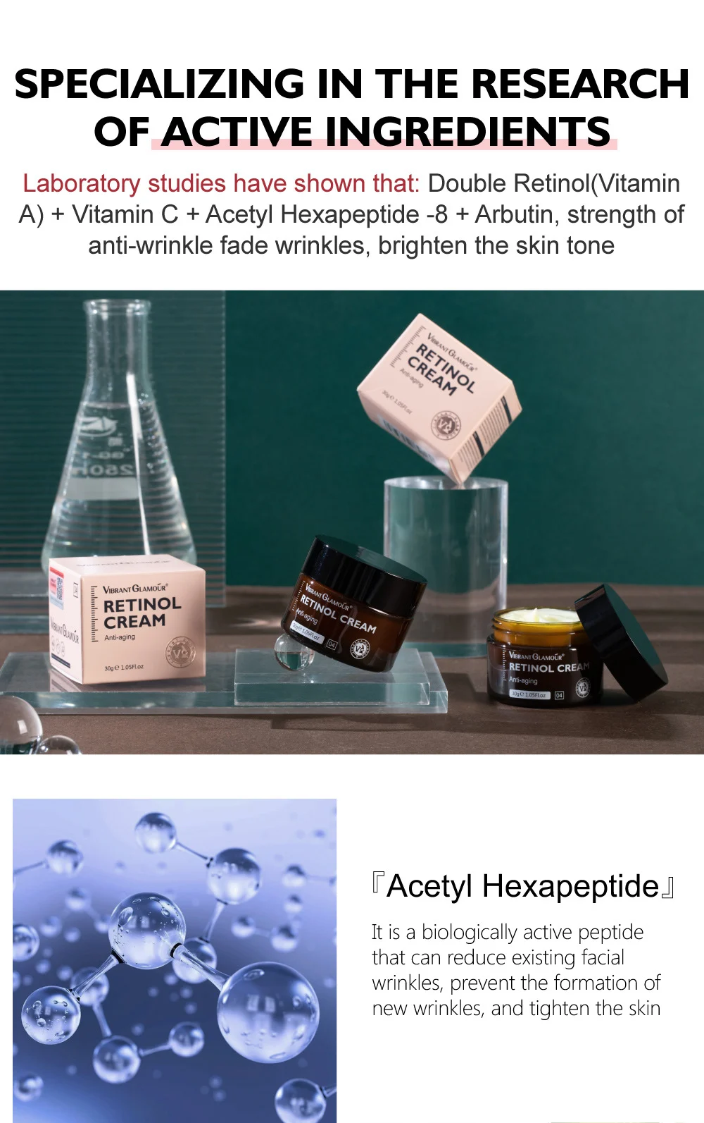 VIBRANT GLAMOUR Retinol Face Cream Anti-Aging Firming & Skin Rejuvenation 6 vibrant glamour retinol face cream anti aging vib q9kqhydr desc 9