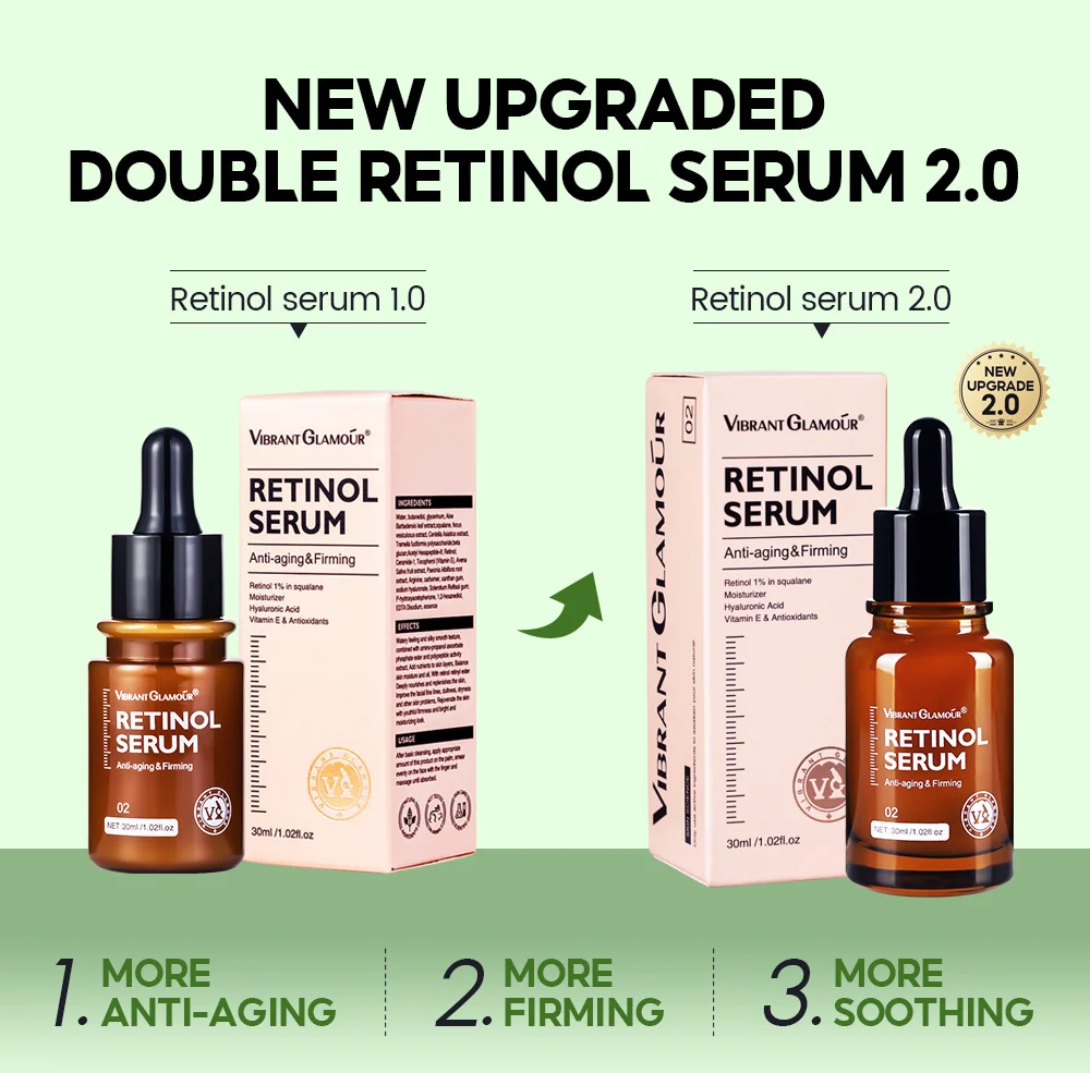 Vibrant Glamour 1% Retinol Face Serum, 30ml Anti-Aging Firming Serum 1 vibrant glamour retinol face serum anti aging vib smnxrfgy desc 1
